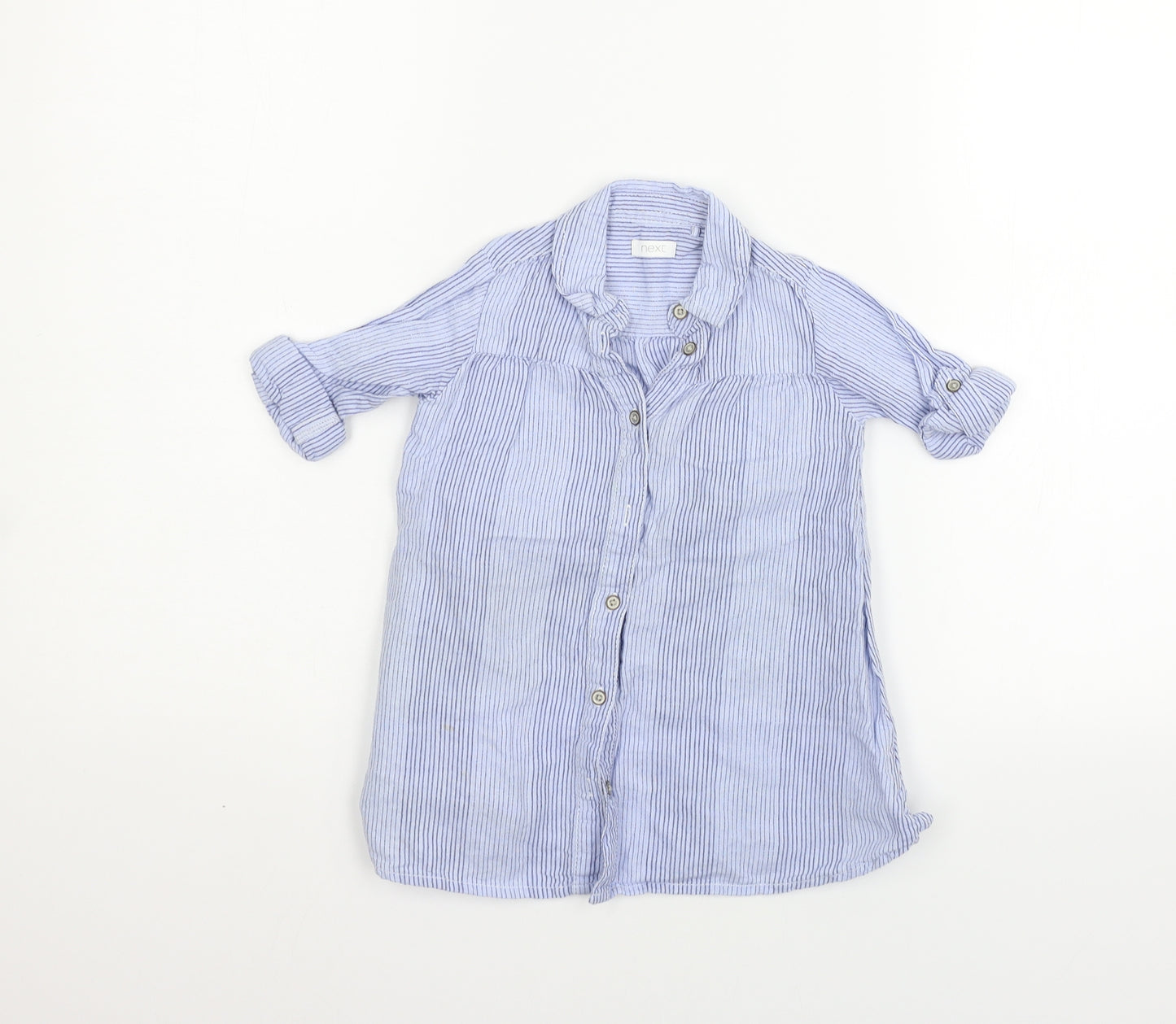 NEXT Boys Blue Striped  Basic Button-Up Size 12-18 Months