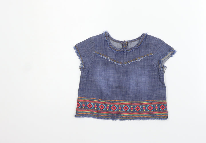 Matalan Girls Blue   Basic Polo Size 12-18 Months