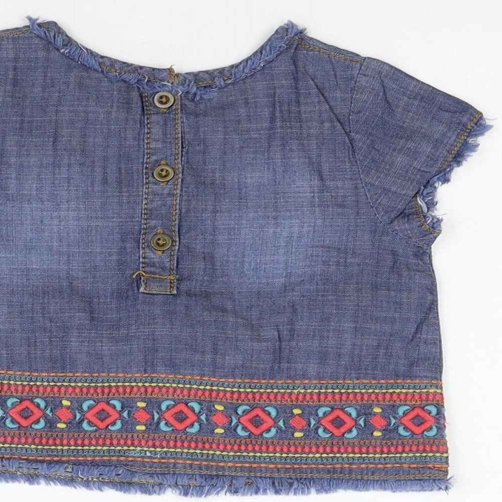 Matalan Girls Blue   Basic Polo Size 12-18 Months