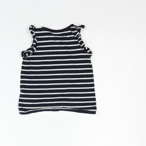 NEXT Boys Black Striped  Basic Tank Size 12-18 Months