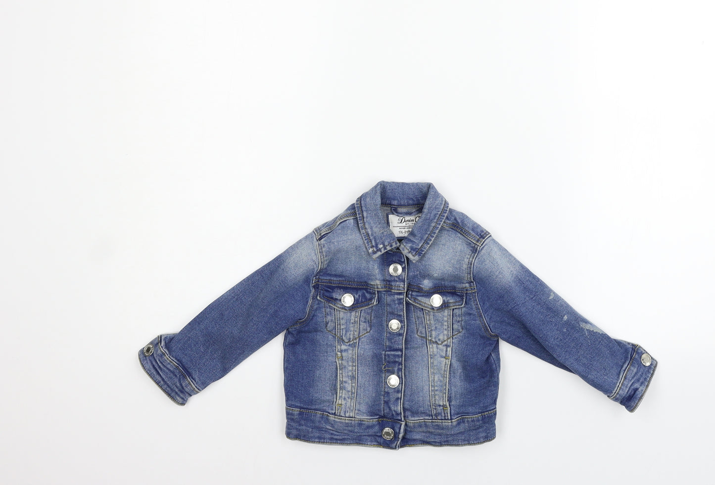 deniem co  Blue Ikat  Jacket Coat Size 12-18 Months  - washable marks