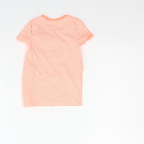 Nutmeg Boys Orange Striped  Basic T-Shirt Size 12-18 Months