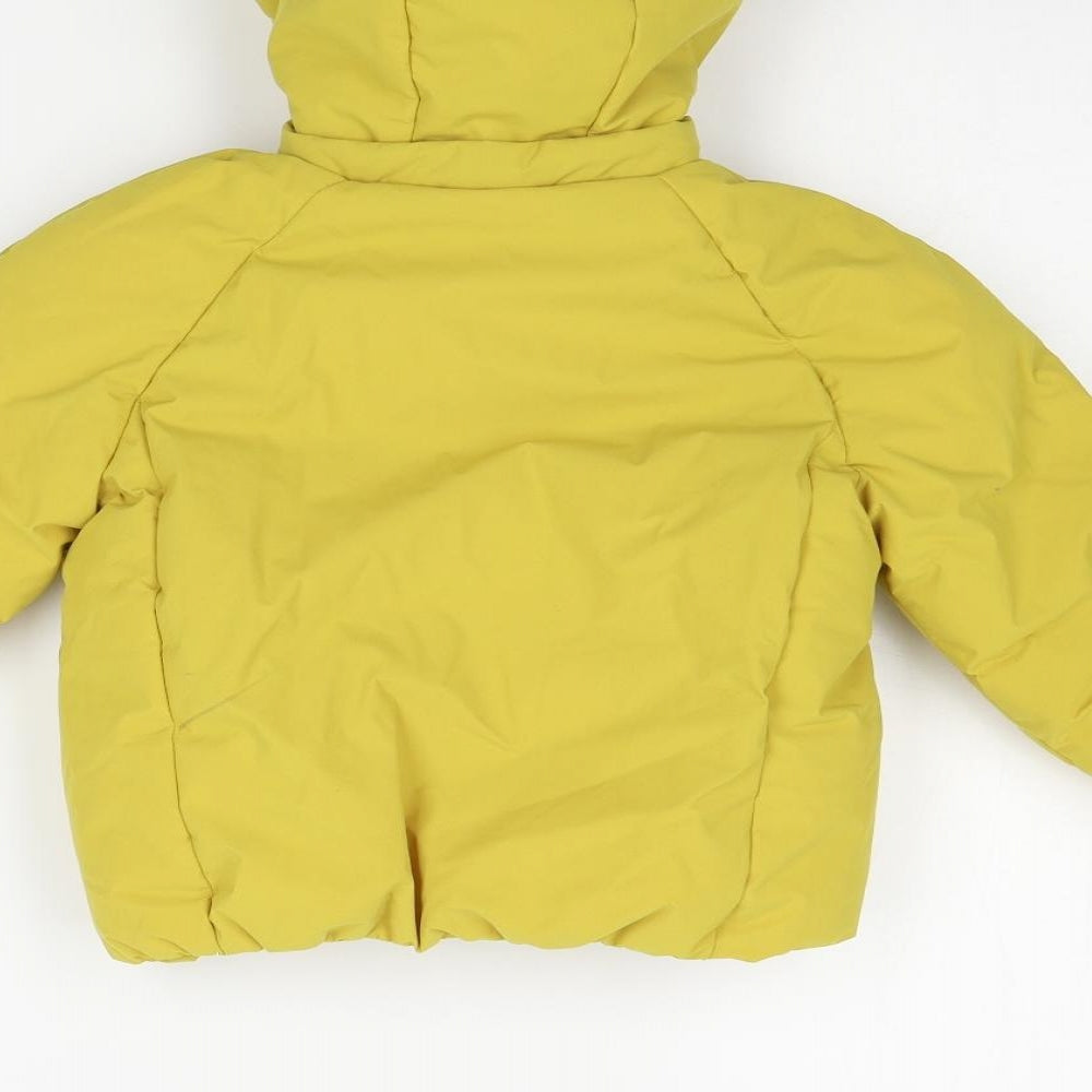 Zara Girls Yellow   Gilet Coat Size 2-3 Years
