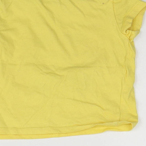 Mothercare Girls Yellow   Basic T-Shirt Size 12-18 Months