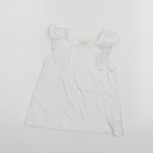 NEXT Girls White   Basic T-Shirt Size 3-4 Years