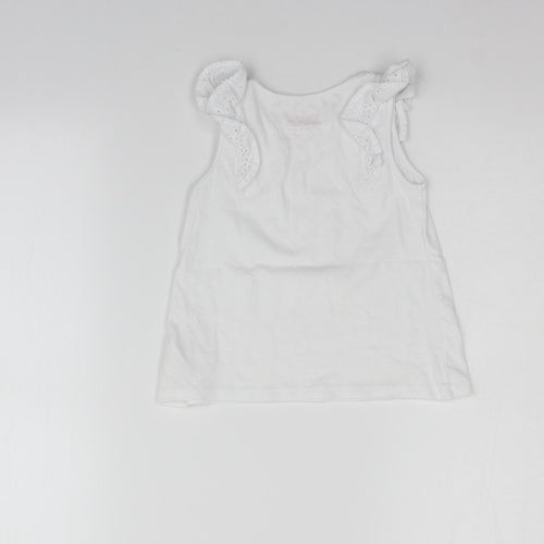NEXT Girls White   Basic T-Shirt Size 3-4 Years