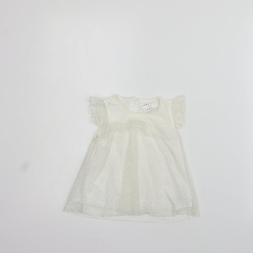 Primark Girls White   Basic T-Shirt Size 12-18 Months