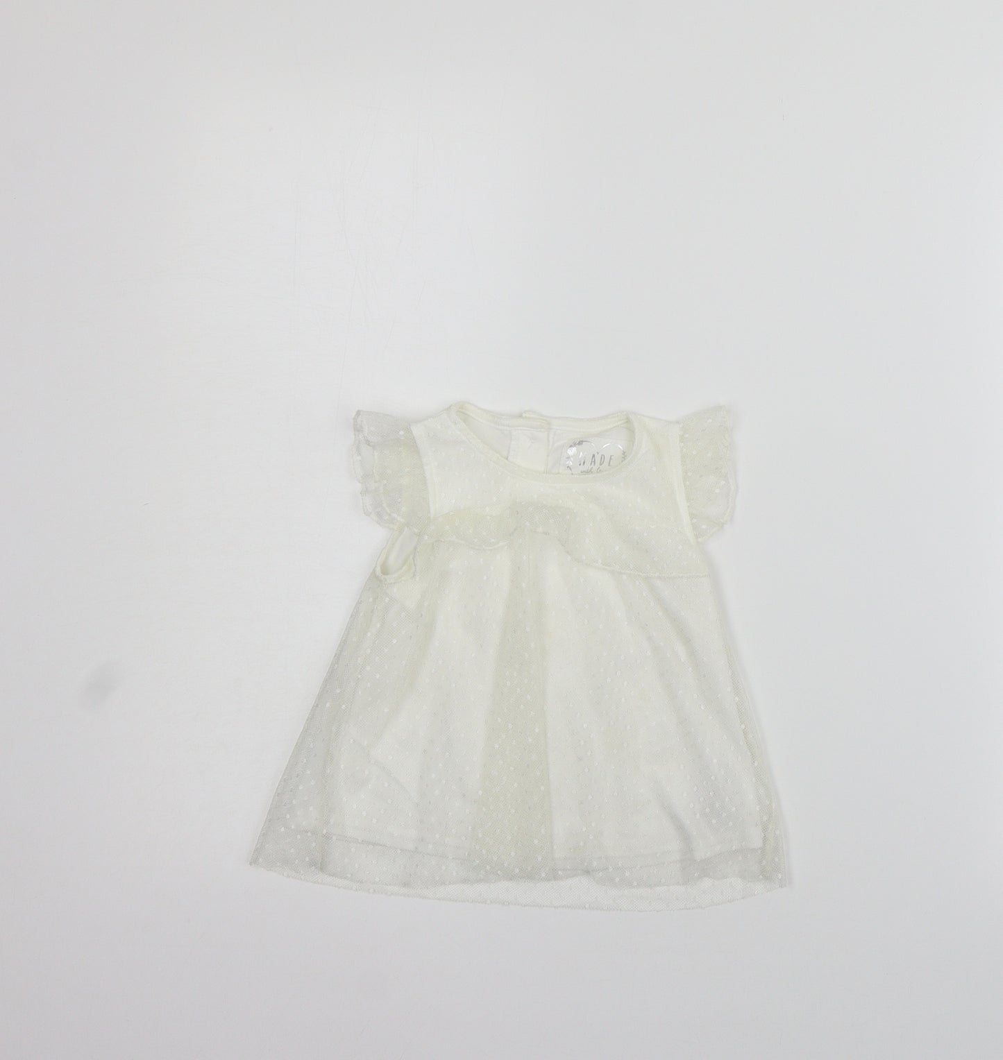 Primark Girls White   Basic T-Shirt Size 12-18 Months