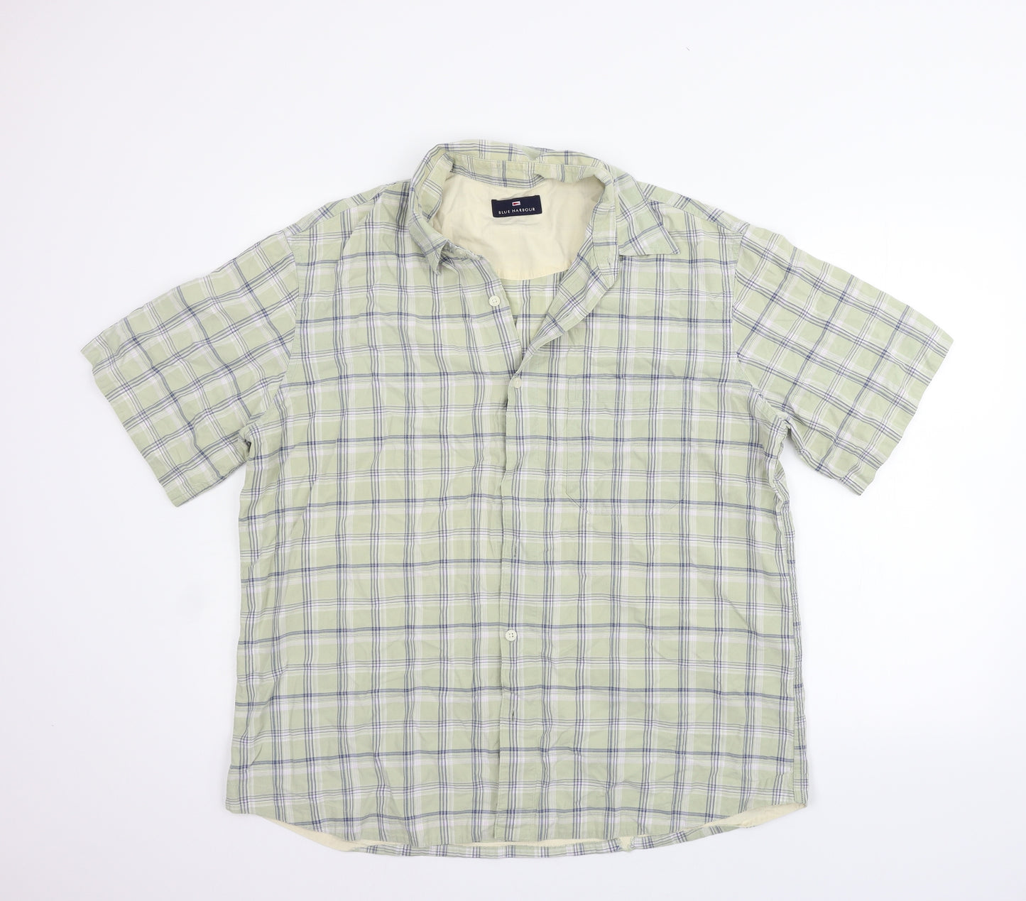 Marks and Spencer Mens Grey Check   Button-Up Size L