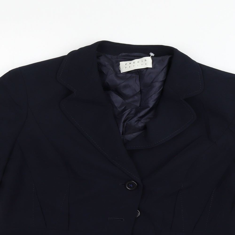 PRECIS PETITE Womens Blue   Jacket Blazer Size 12