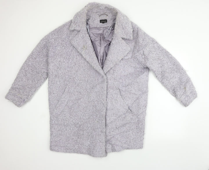 Topshop Womens Purple Jacket Coat Size 12 - washable marks