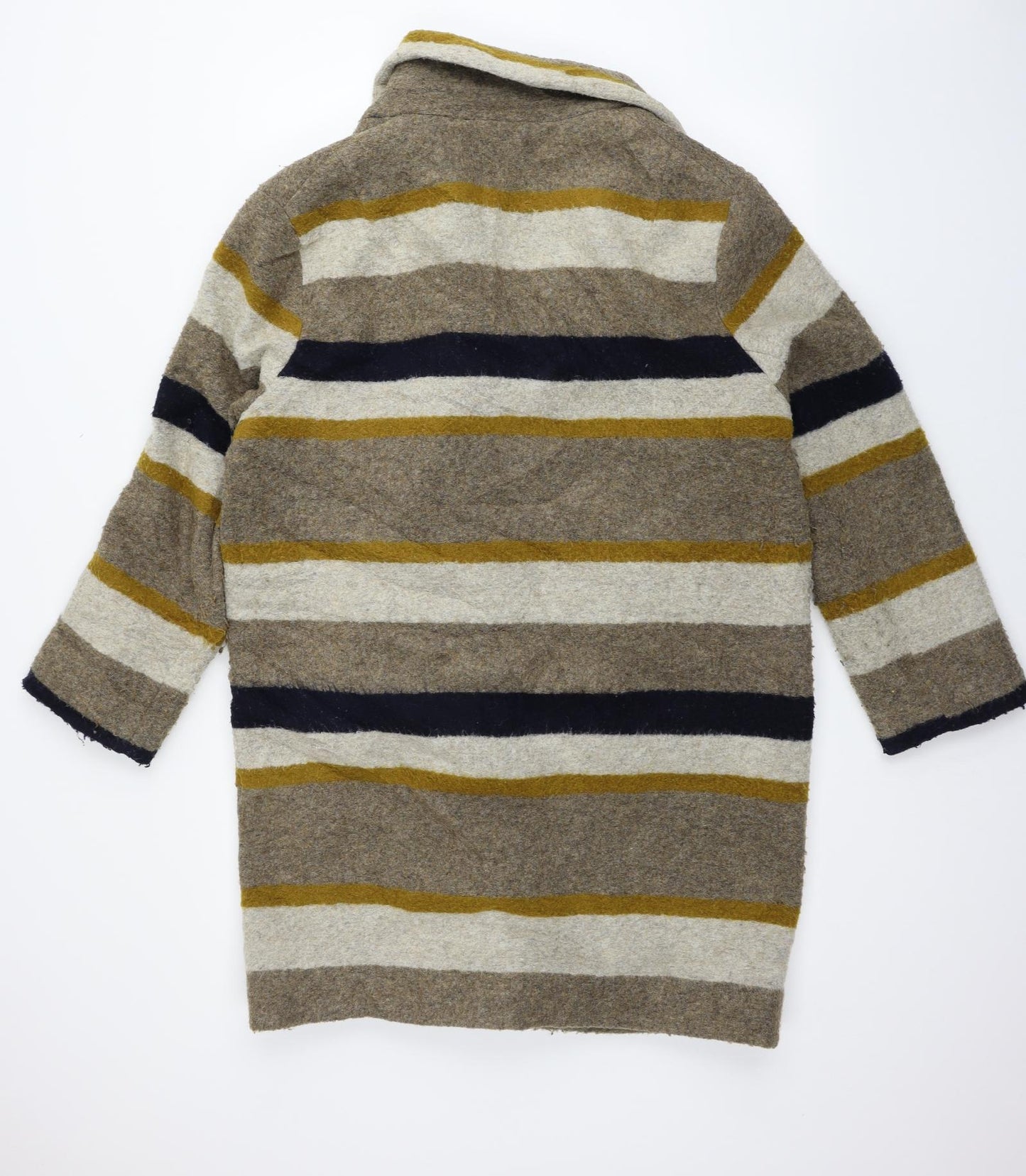 H&M Womens Beige Striped  Jacket  Size 12