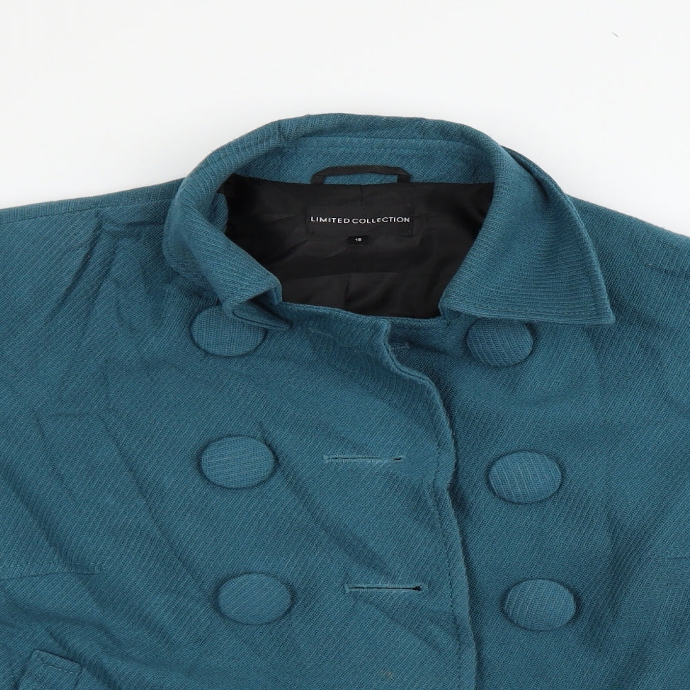 LIMITED COLLECTION Womens Blue   Jacket Coat Size 16