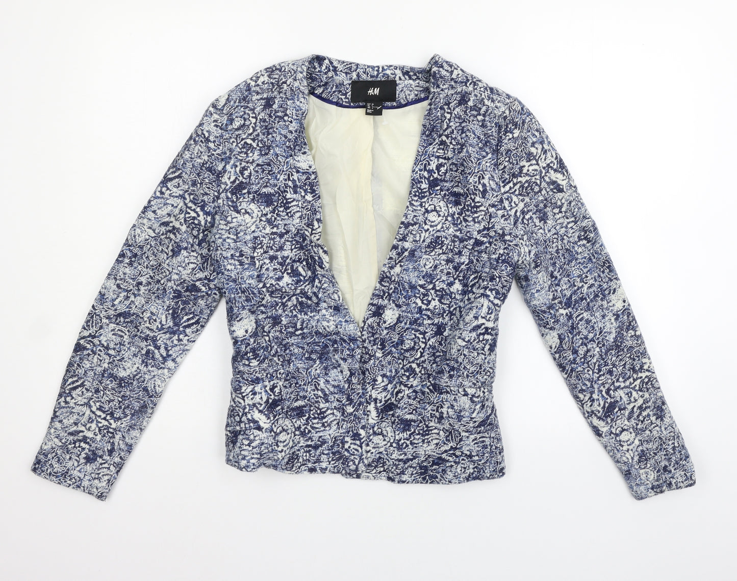 H&M Womens Blue   Jacket Blazer Size 8
