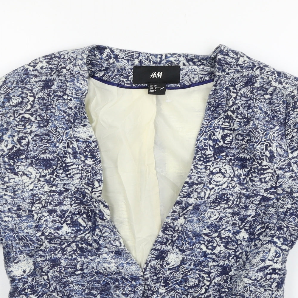 H&M Womens Blue   Jacket Blazer Size 8