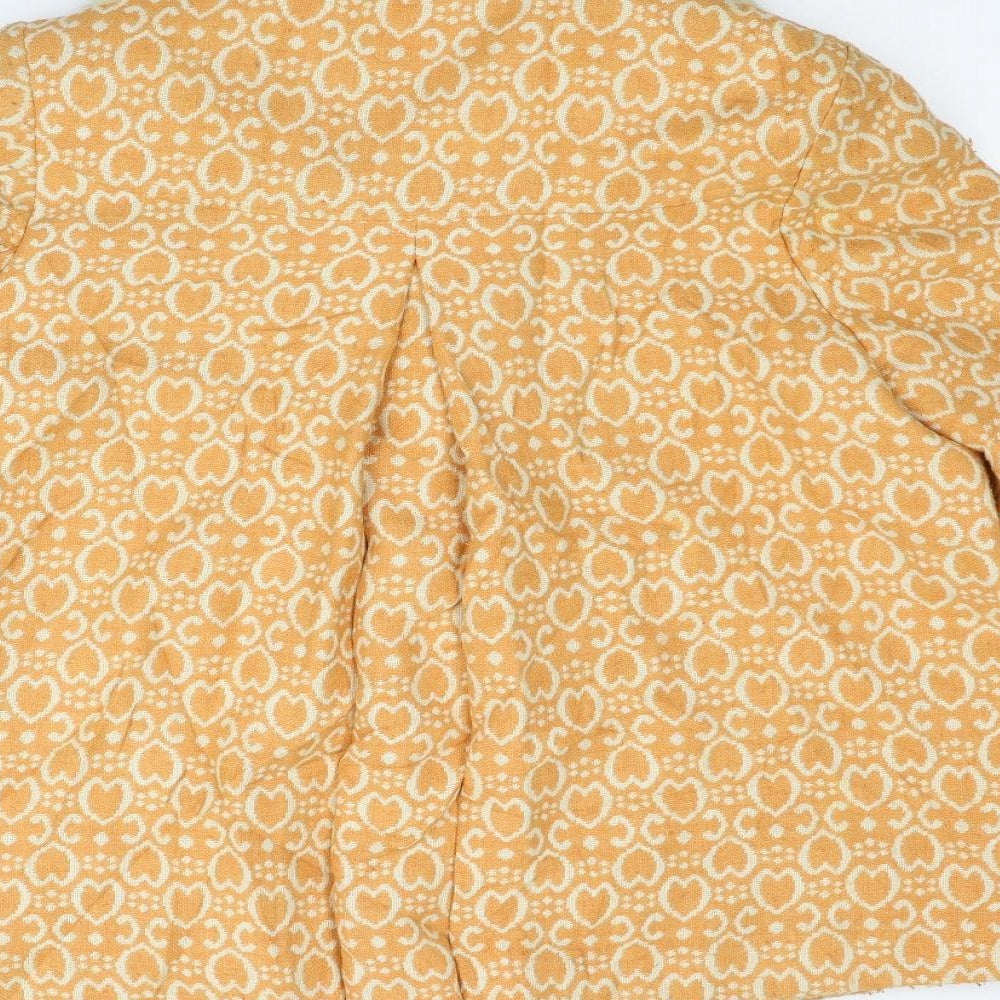 Miss Selfridge Womens Orange Geometric  Jacket Coat Size 12