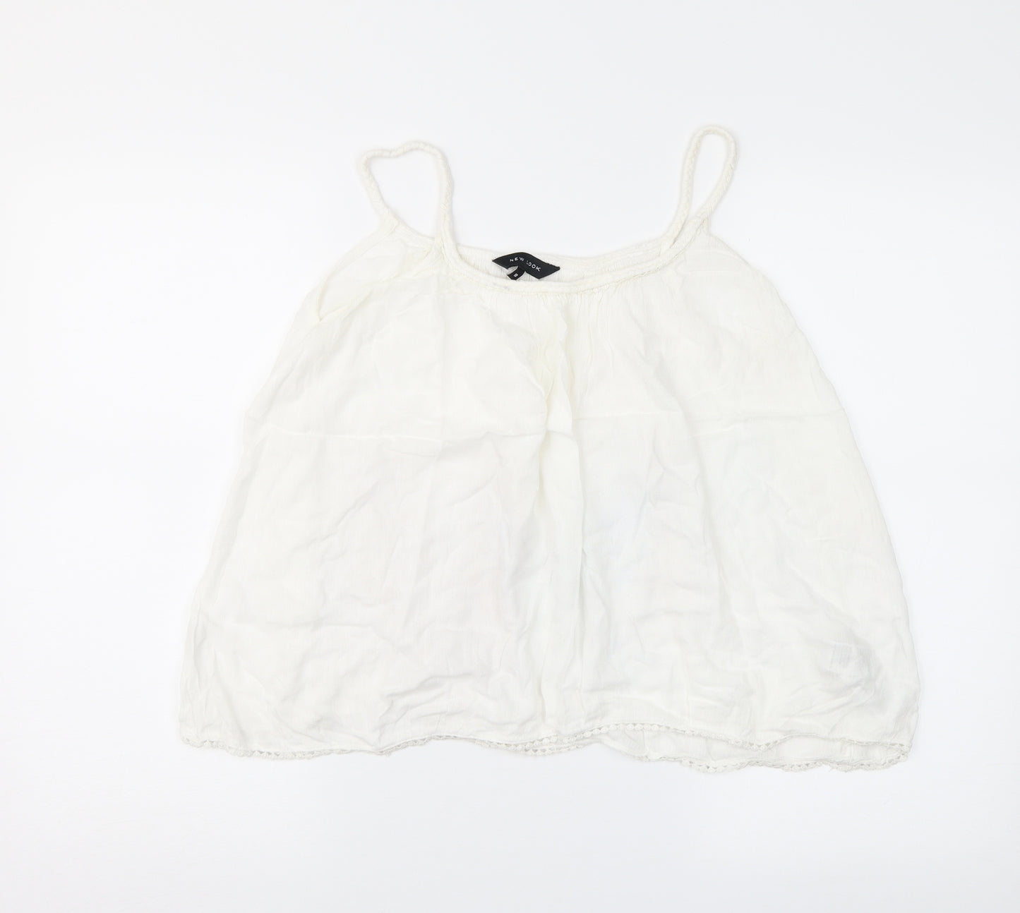 New Look Womens White   Camisole Blouse Size 10