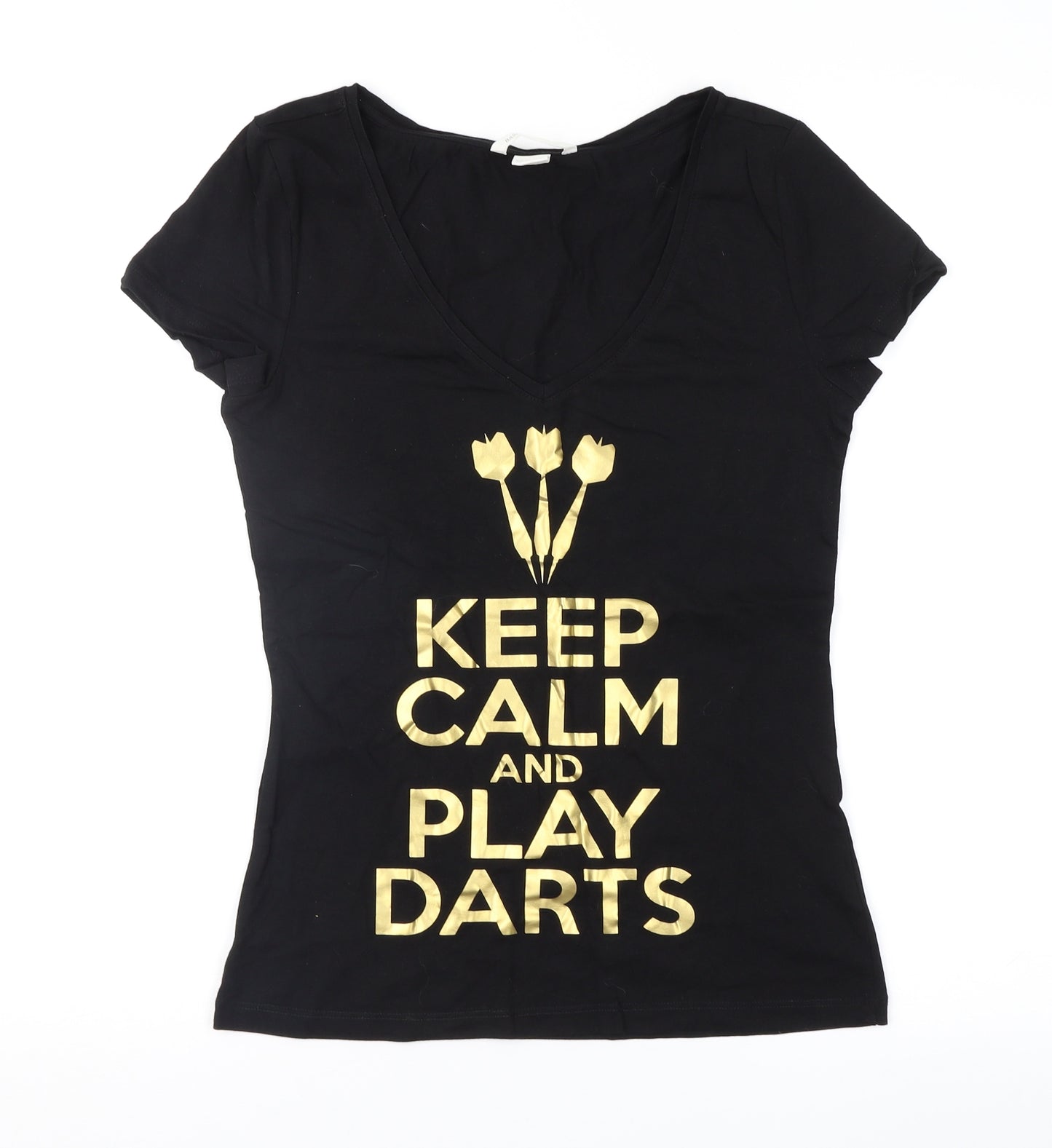 H&M Womens Black   Basic T-Shirt Size S  - Darts