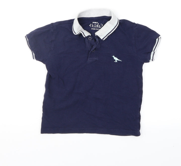 Pep&Co Boys Blue   Basic Polo Size 5-6 Years