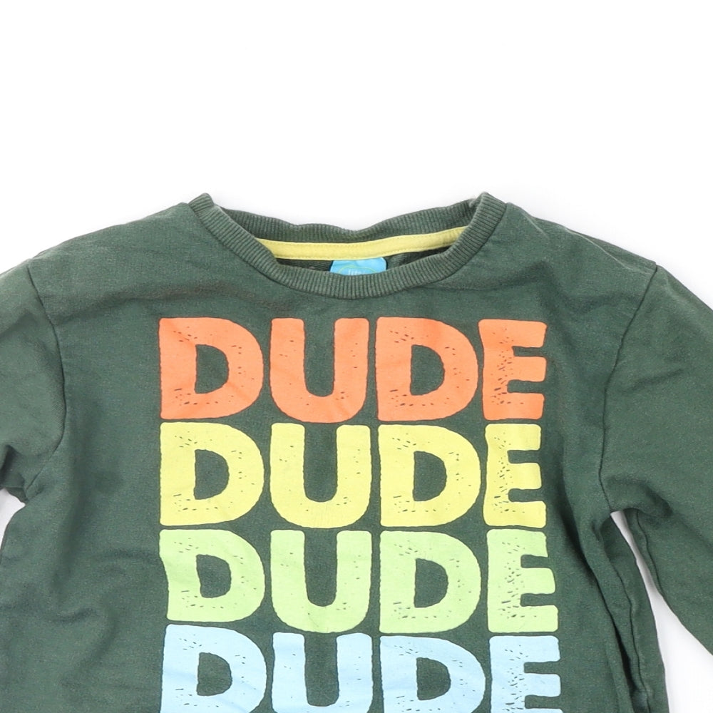 Little Kids Boys Green   Pullover Sweatshirt Size 4-5 Years