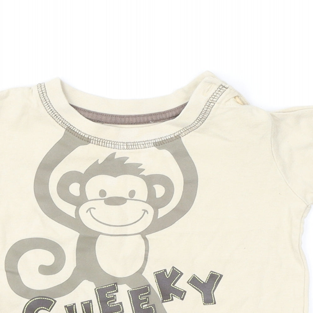Matalan Boys Brown   Basic T-Shirt Size 6-9 Months