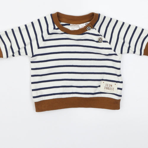 H&M Baby White Striped  Pullover Casual Size Newborn