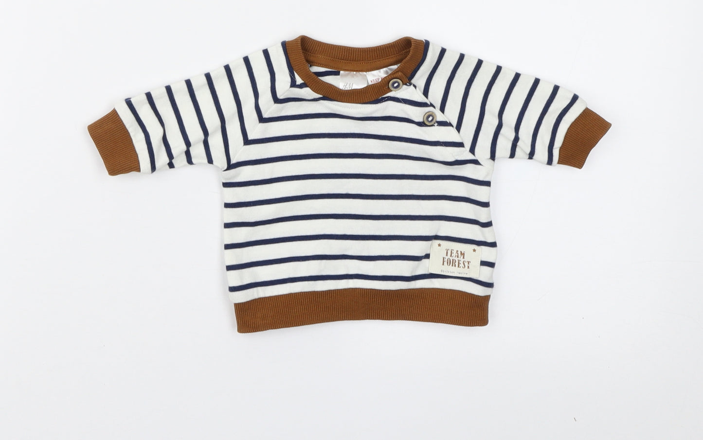 H&M Baby White Striped  Pullover Casual Size Newborn