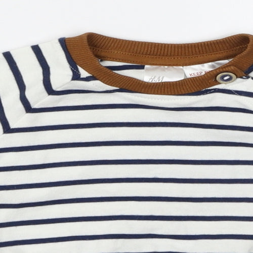 H&M Baby White Striped  Pullover Casual Size Newborn