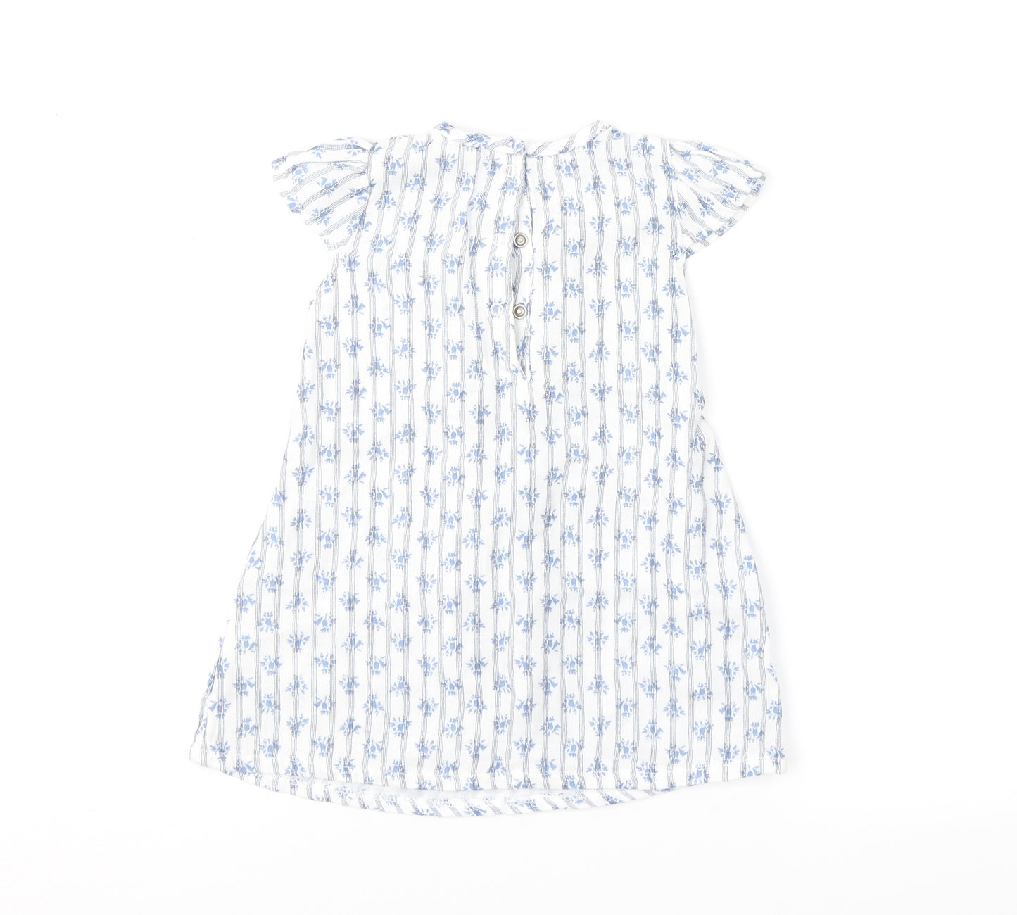 NEXT Girls Blue Floral  Fit & Flare  Size 3-6 Months