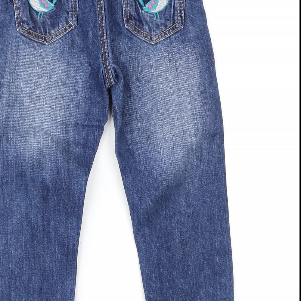 F&F Girls Blue  Denim Jogger Jeans Size 18-24 Months