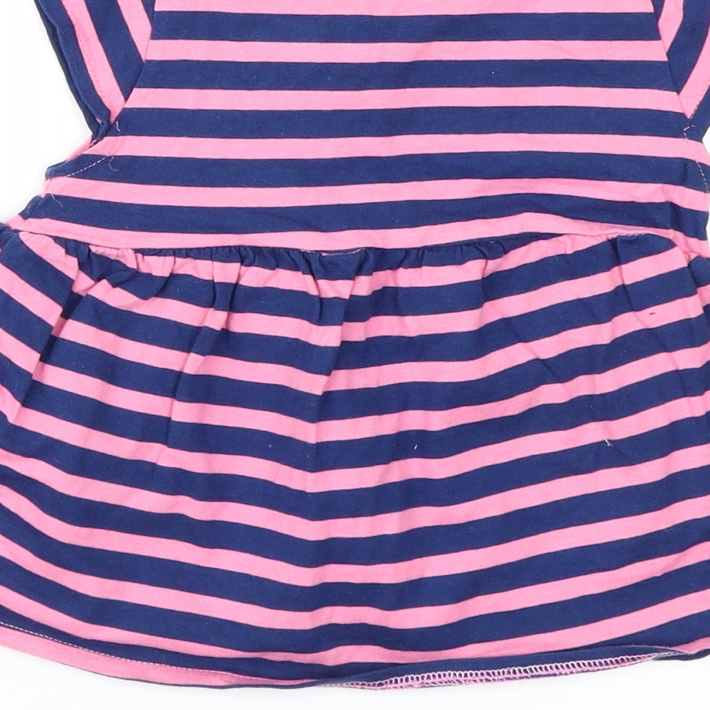 Little Marcel Girls Pink Striped  Basic Blouse Size 4 Years
