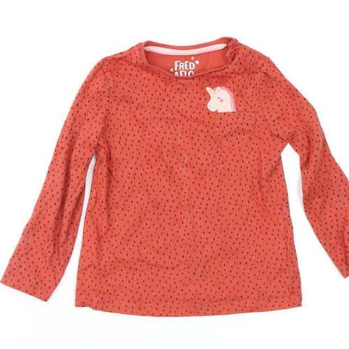 F&F Girls Brown Spotted  Basic T-Shirt Size 18-24 Months