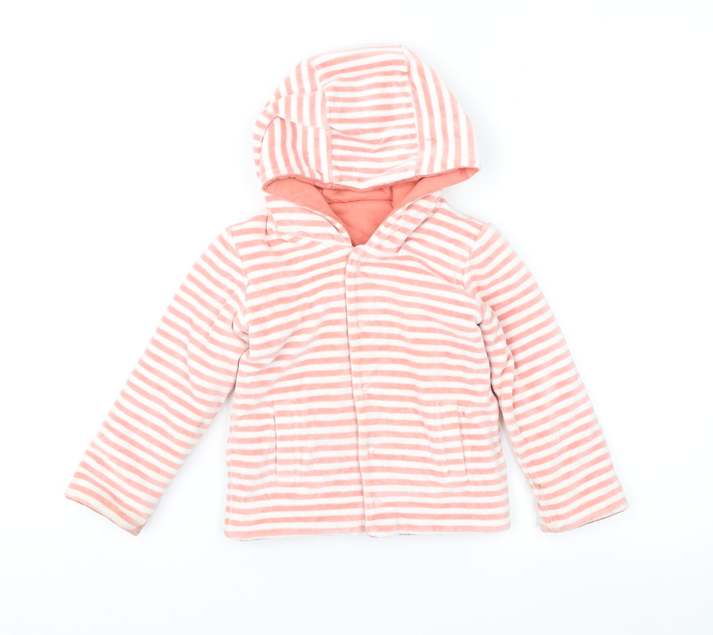 Marks and Spencer Girls Pink Striped  Jacket  Size 18-24 Months