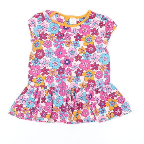 Mini Club Girls Pink Floral  Fit & Flare  Size 9-12 Months