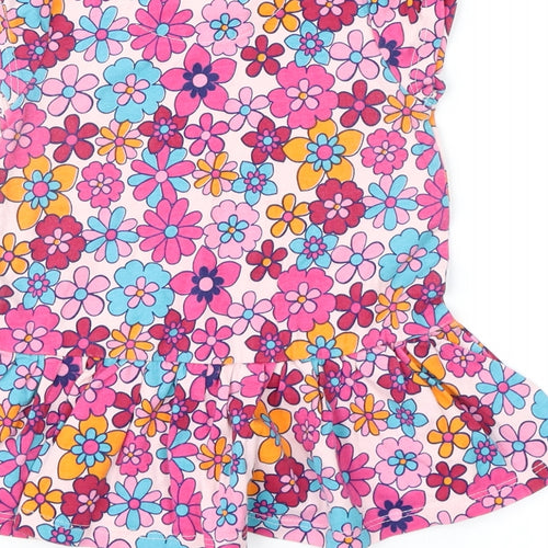 Mini Club Girls Pink Floral  Fit & Flare  Size 9-12 Months