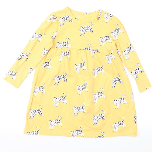 Marks and Spencer Girls Yellow Geometric  Fit & Flare  Size 18-24 Months