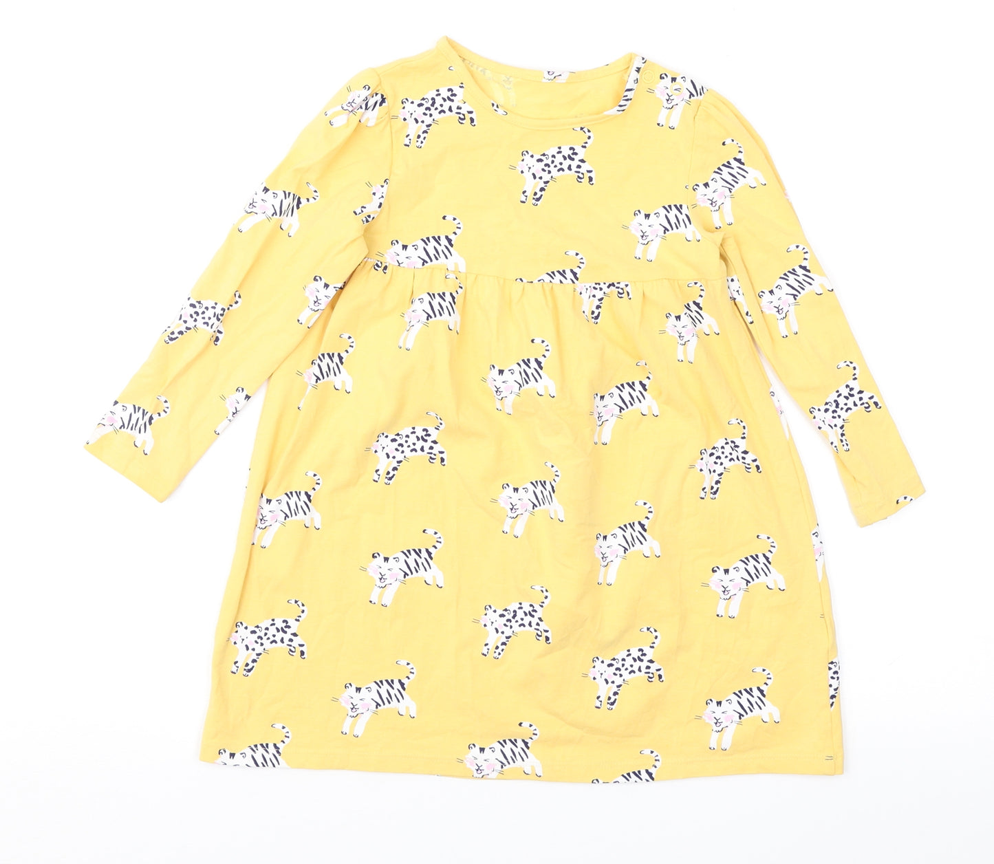 Marks and Spencer Girls Yellow Geometric  Fit & Flare  Size 18-24 Months
