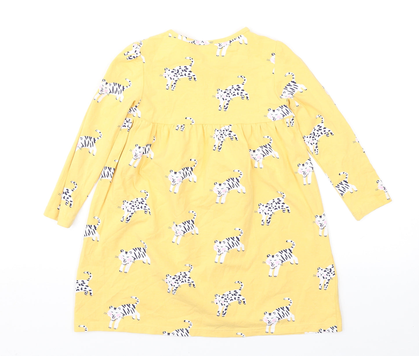 Marks and Spencer Girls Yellow Geometric  Fit & Flare  Size 18-24 Months