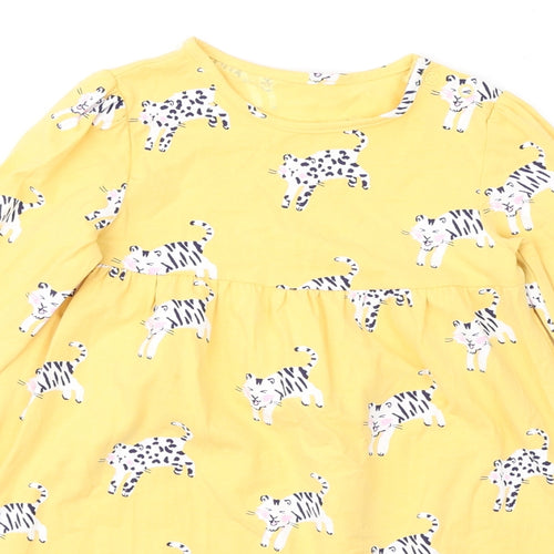 Marks and Spencer Girls Yellow Geometric  Fit & Flare  Size 18-24 Months