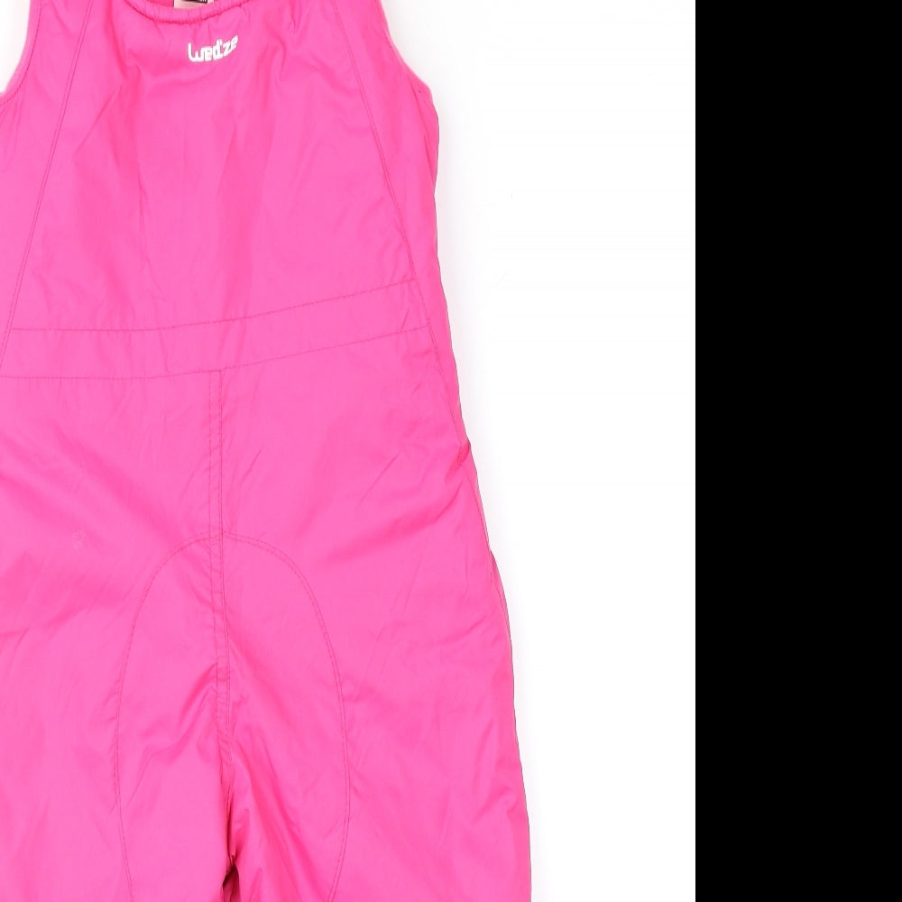 DECATHLON Girls Pink   Ski Salopettes Snowsuit Size 2 Years
