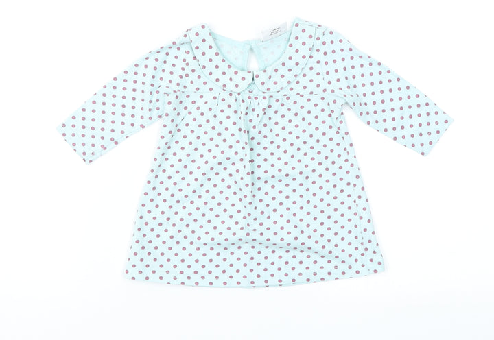 NEXT Girls Green Polka Dot  Fit & Flare  Size 3-6 Months