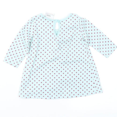 NEXT Girls Green Polka Dot  Fit & Flare  Size 3-6 Months