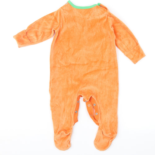Nutmeg Baby Orange Geometric  Babygrow One-Piece Size 3-6 Months  - Pumpkin