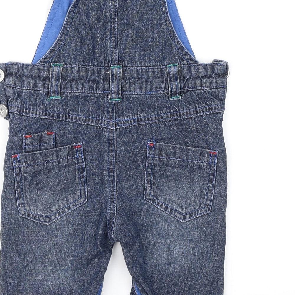 TU Boys Blue  Denim Dungaree One-Piece Size 0-3 Months