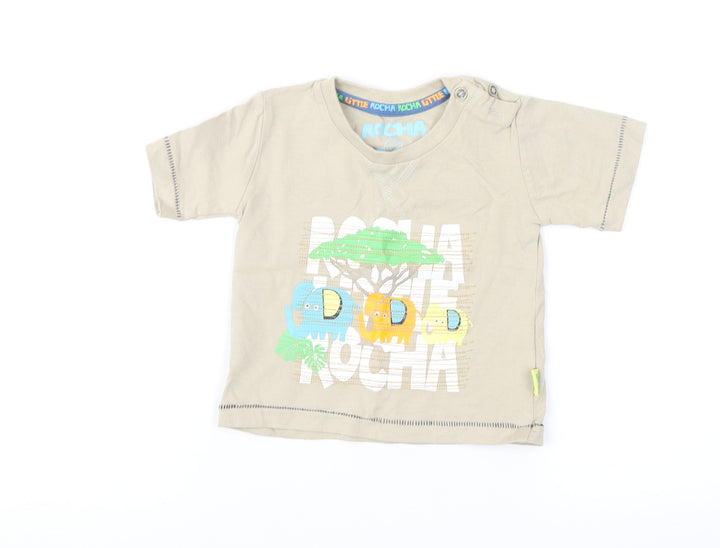 RJR.John Rocha Boys Brown Basic T-Shirt Size 3-6 Months
