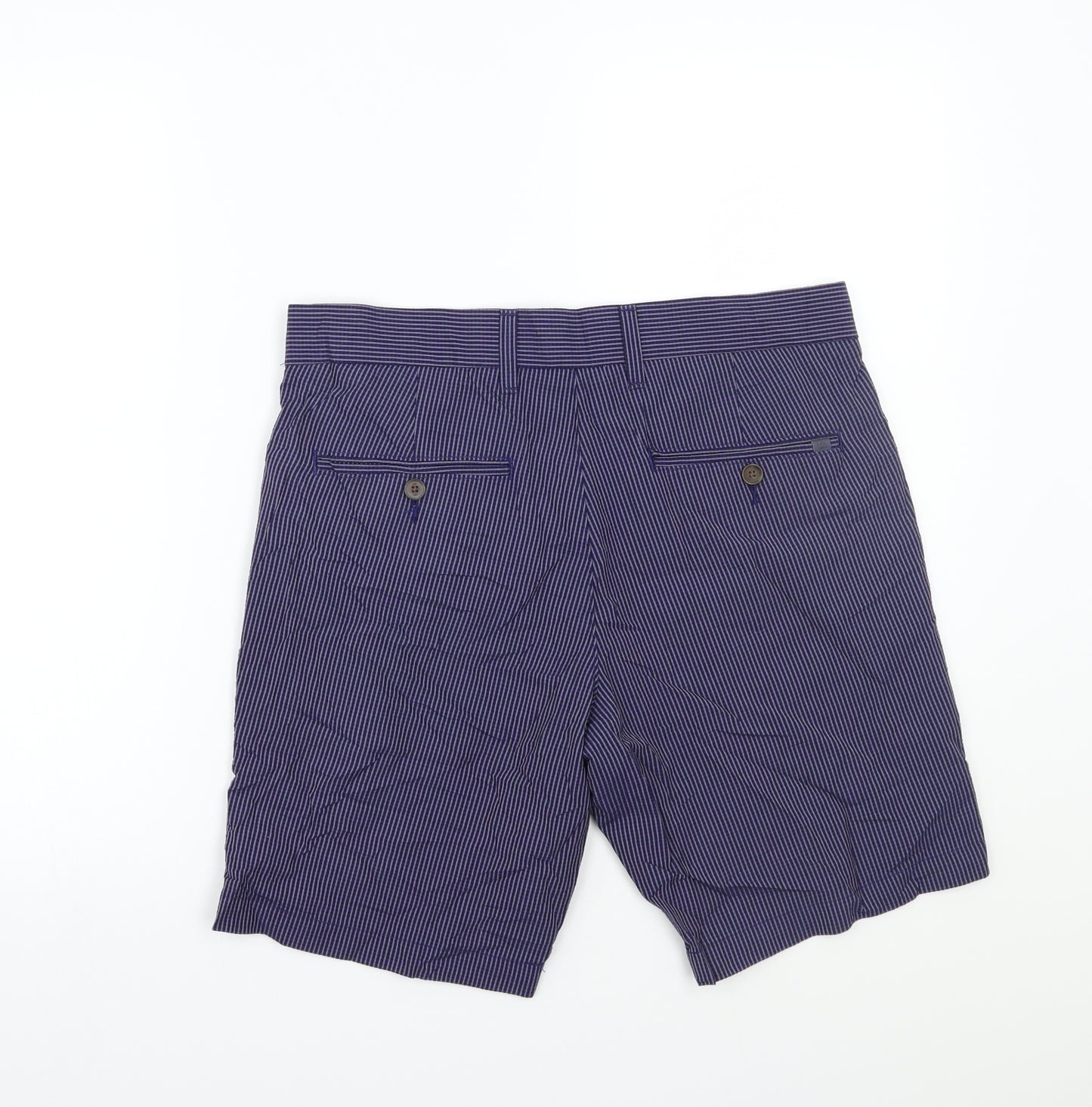 Marks and Spencer Mens Blue   Chino Shorts Size 32