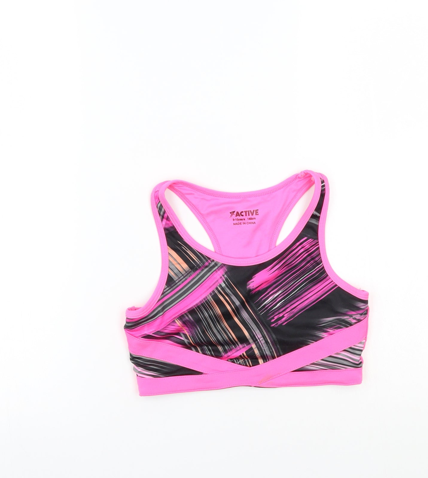 Active Girls Pink   Basic T-Shirt Size 9-10 Years