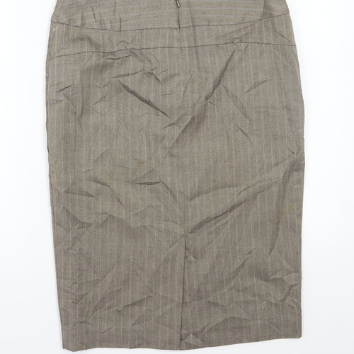 Warehouse Womens Beige   A-Line Skirt Size 10