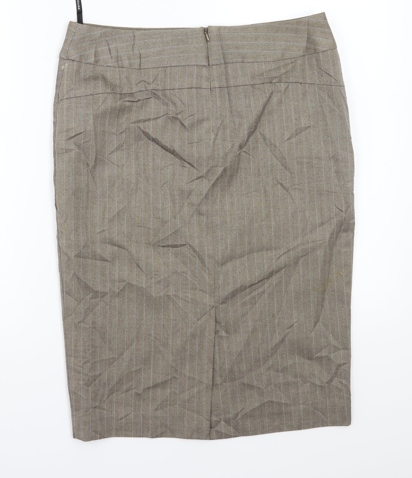 Warehouse Womens Beige   A-Line Skirt Size 10