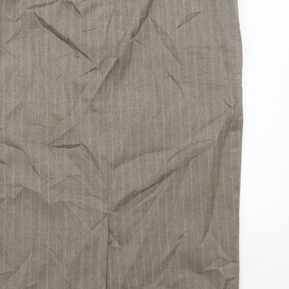 Warehouse Womens Beige   A-Line Skirt Size 10
